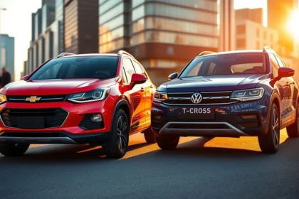 Comparativo direto entre Chevrolet Tracker 1.0 Turbo e Volkswagen T-Cross 1.0 TSI, com preços de mercado, consumo, manutenção, espaço, revenda.